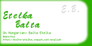 etelka balta business card